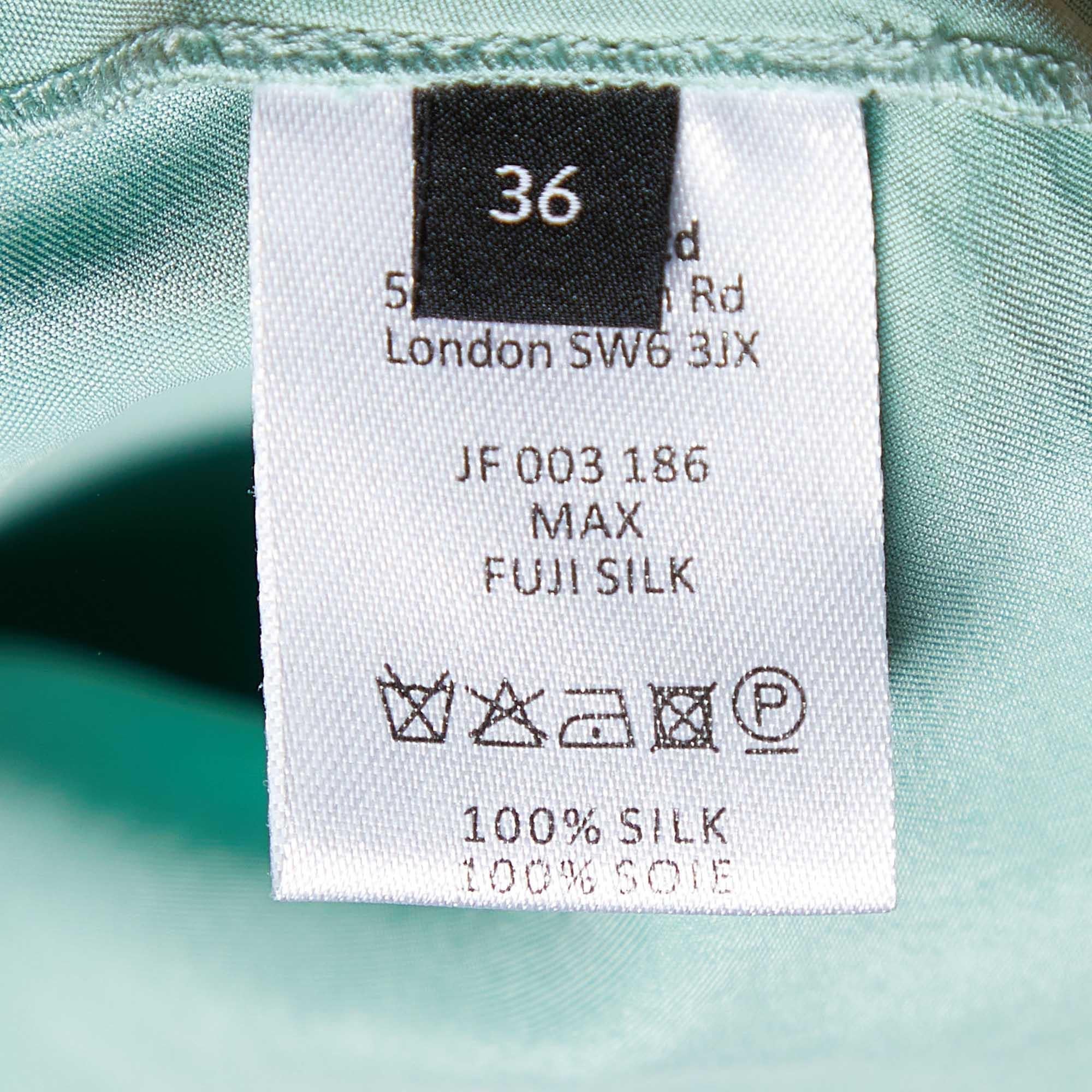Joseph Sage Green Fuji Silk Max Sleeveless Dress S 1