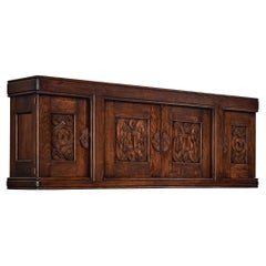 Joseph Savina Cabinet with Intricate Carvings in Oak 