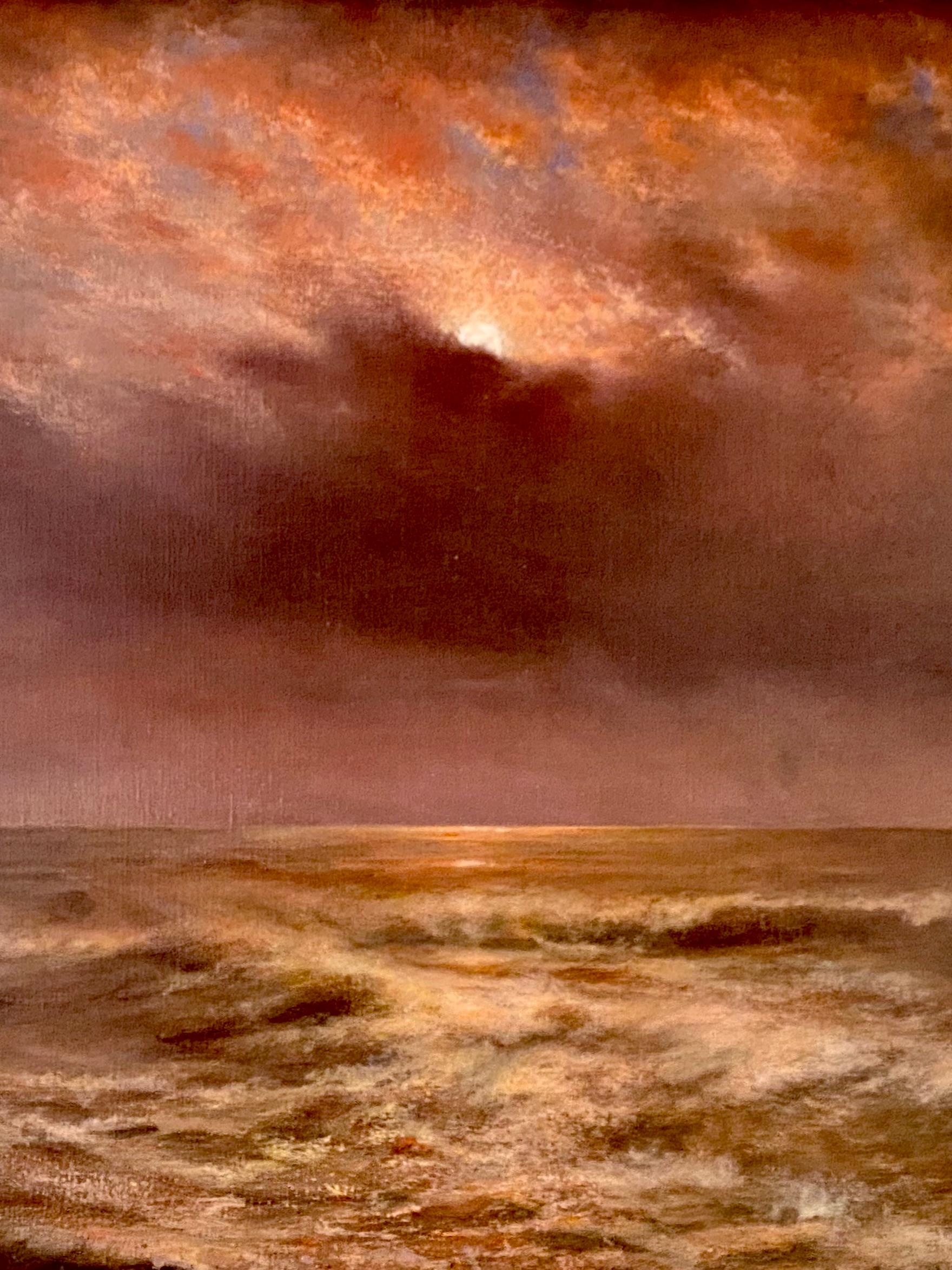 Sunset at Sea by Joseph Schippers (1868 – Antwerp – 1950) signed and dated 1936 For Sale 2