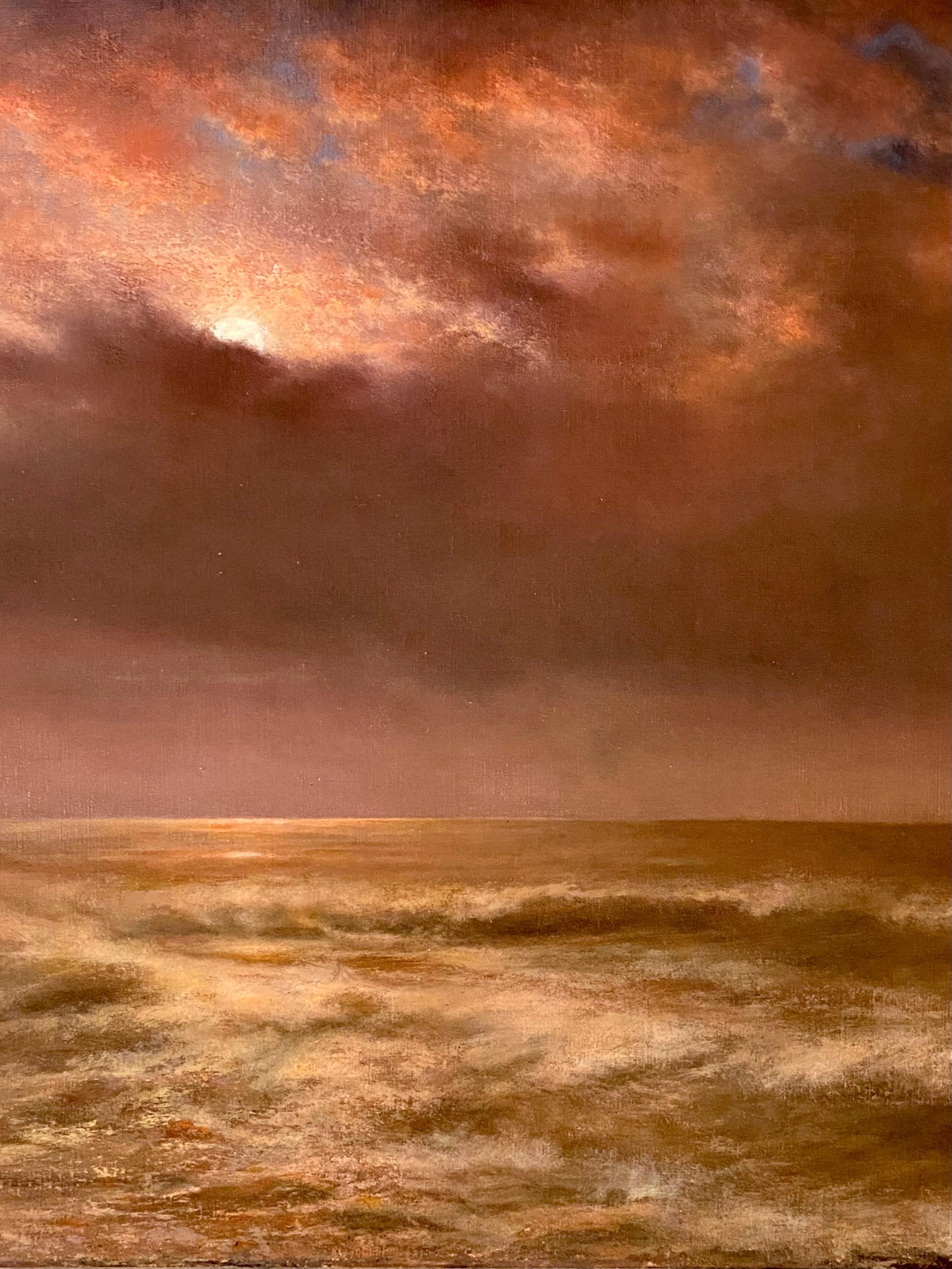 Sunset at Sea by Joseph Schippers (1868 – Antwerp – 1950) signed and dated 1936 For Sale 3