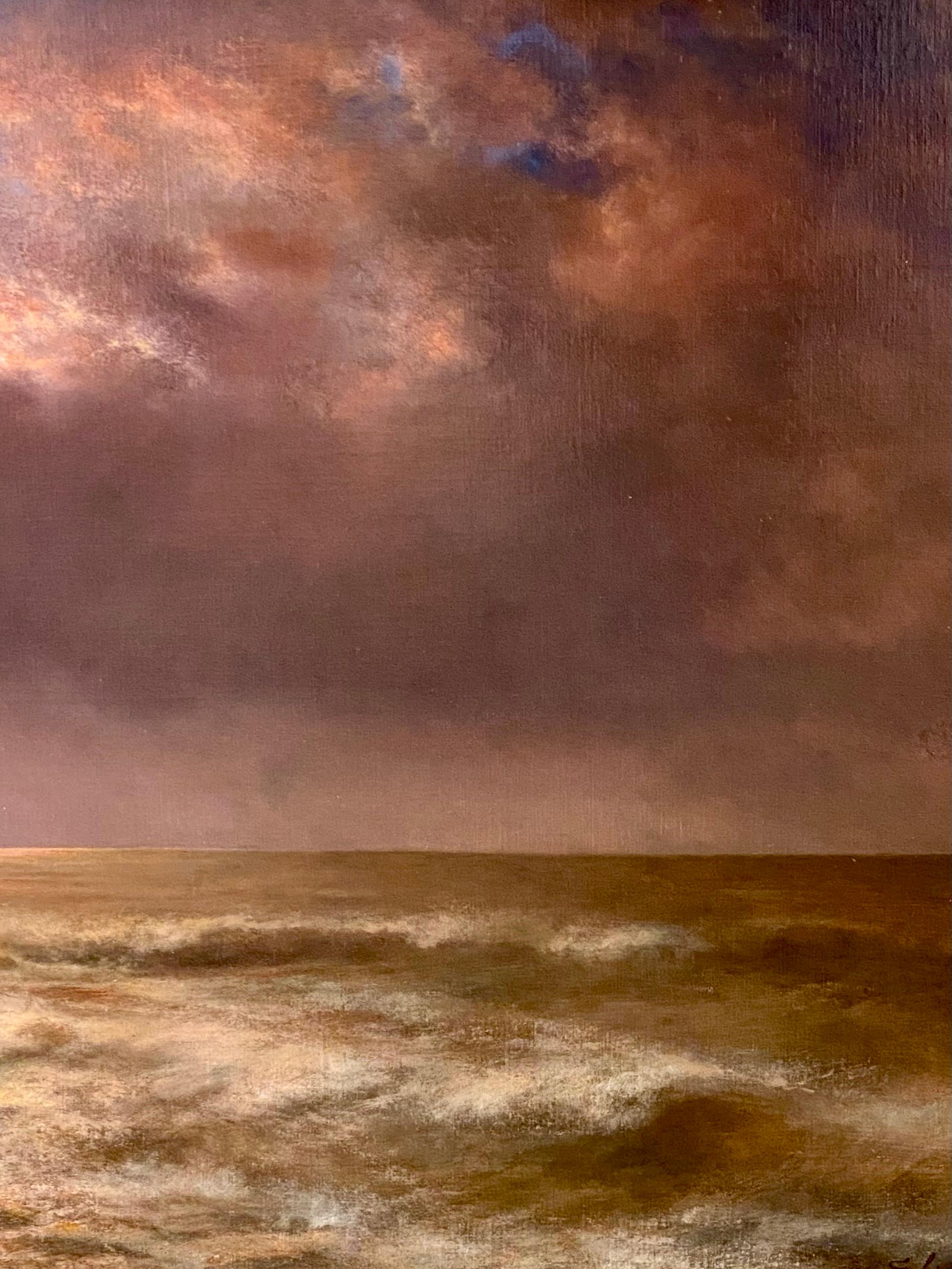 Sunset at Sea by Joseph Schippers (1868 – Antwerp – 1950) signed and dated 1936 For Sale 5