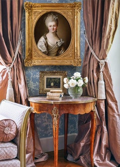 Portrait de la marquise de Lambert vers 1765, attribué à Joseph Duplessis, cadre raffiné