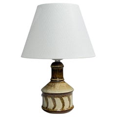 Joseph Simon, Danish Modern, Table Lamp, Beige Stoneware, Denmark, 1960s