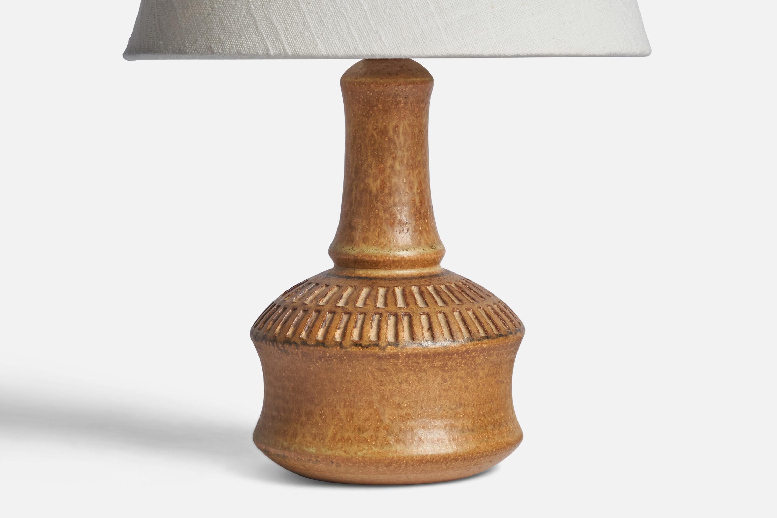 Danish Joseph Simon, Table Lamp, Stoneware, Denmark, 1960s For Sale