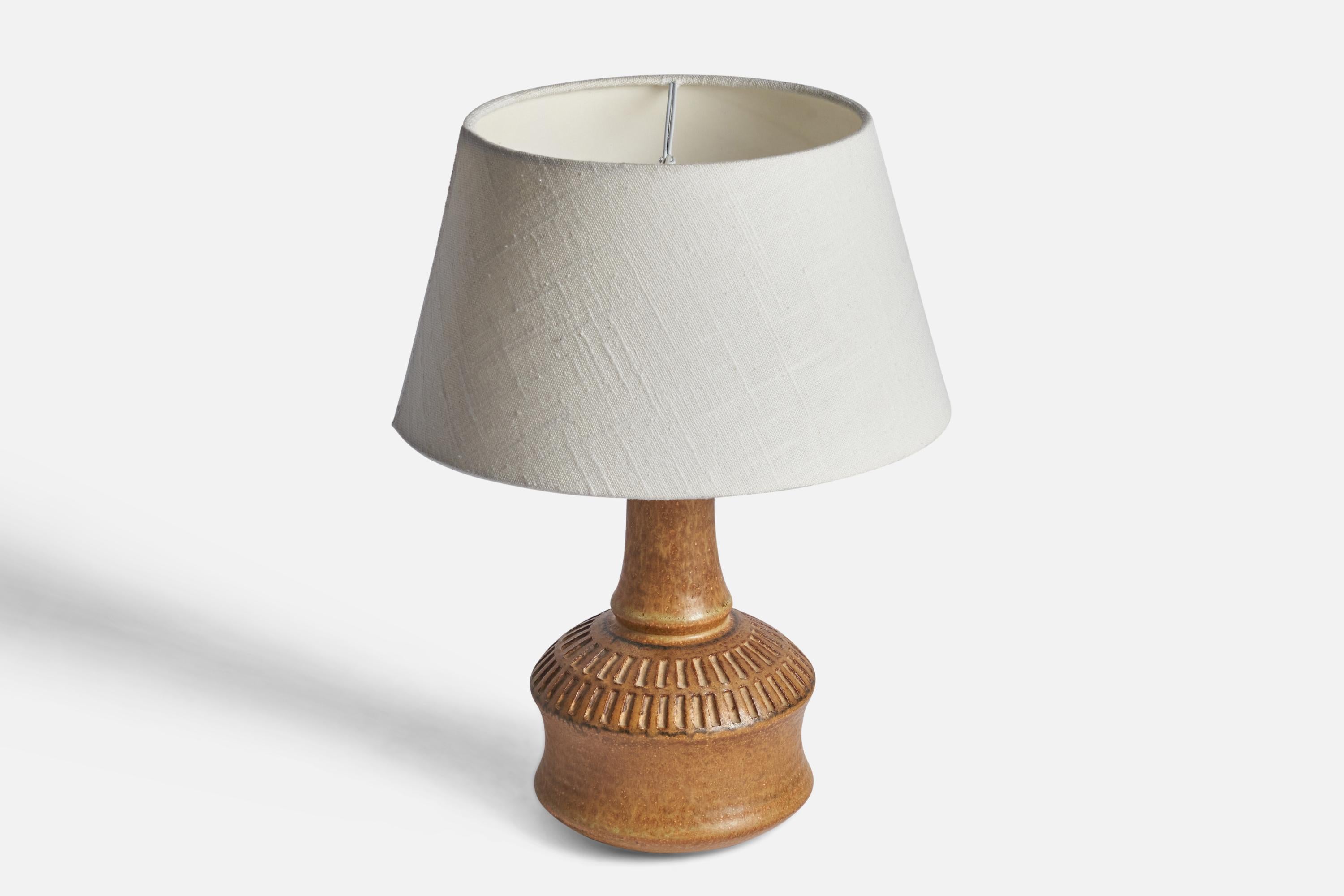 Joseph Simon, Table Lamp, Stoneware, Denmark, 1960s In Good Condition For Sale In High Point, NC