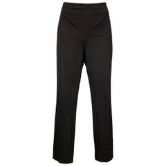 JOSEPH Size 12 Black Viscose / Cotton Narrow Leg Dress Pants