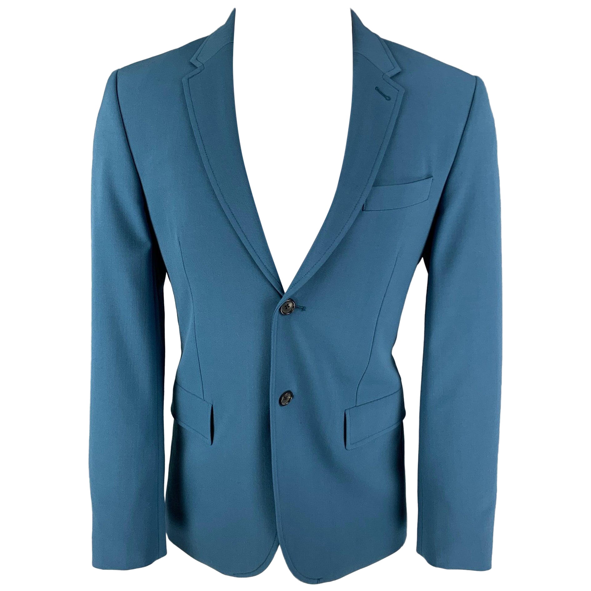 JOSEPH Taille 38 Teal Polyester Blend Notch Lapel Sport Coat