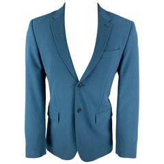 JOSEPH Taille 38 Teal Polyester Blend Notch Lapel Sport Coat