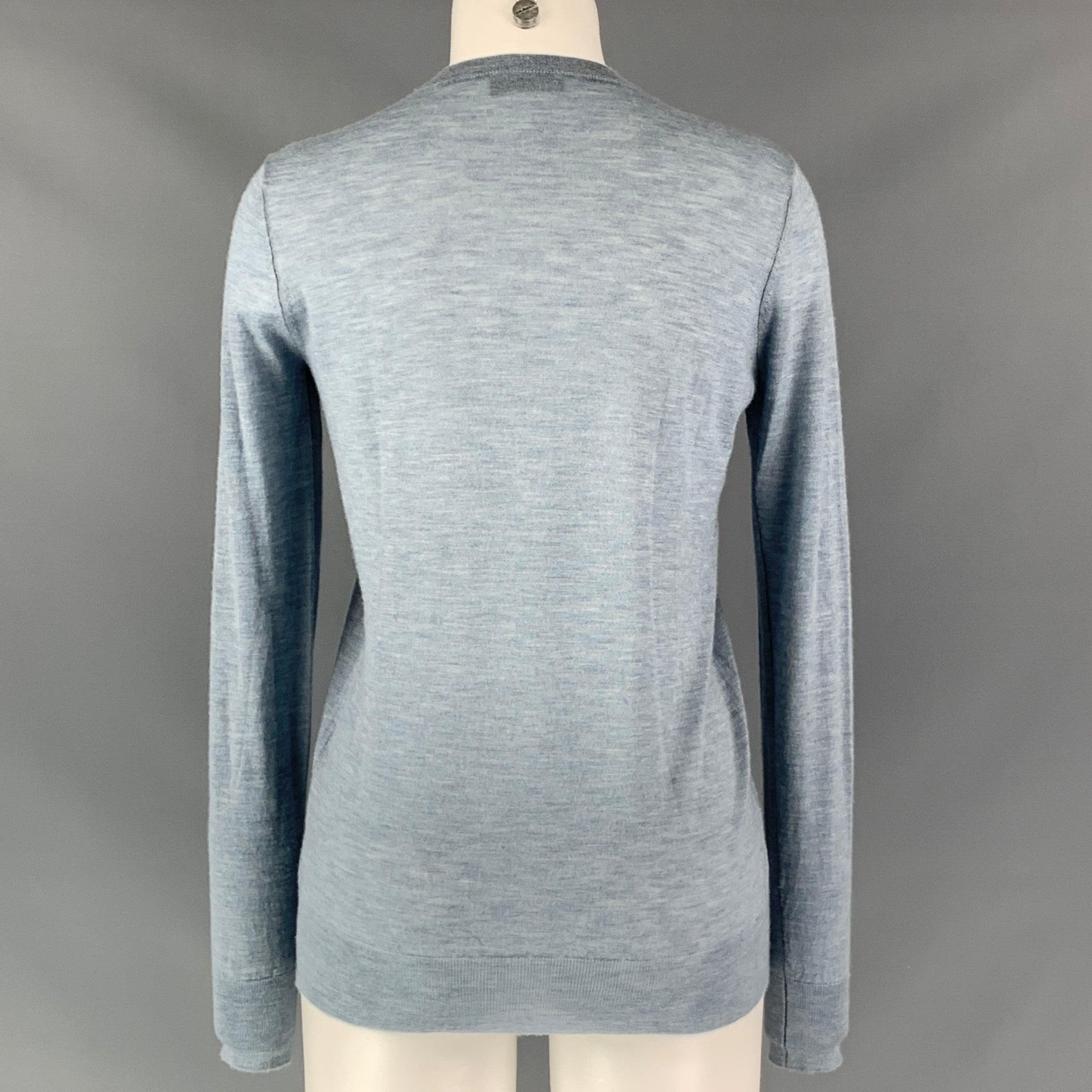 JOSEPH Size M Light Blue Cashmere Solid Pullover In Good Condition For Sale In San Francisco, CA