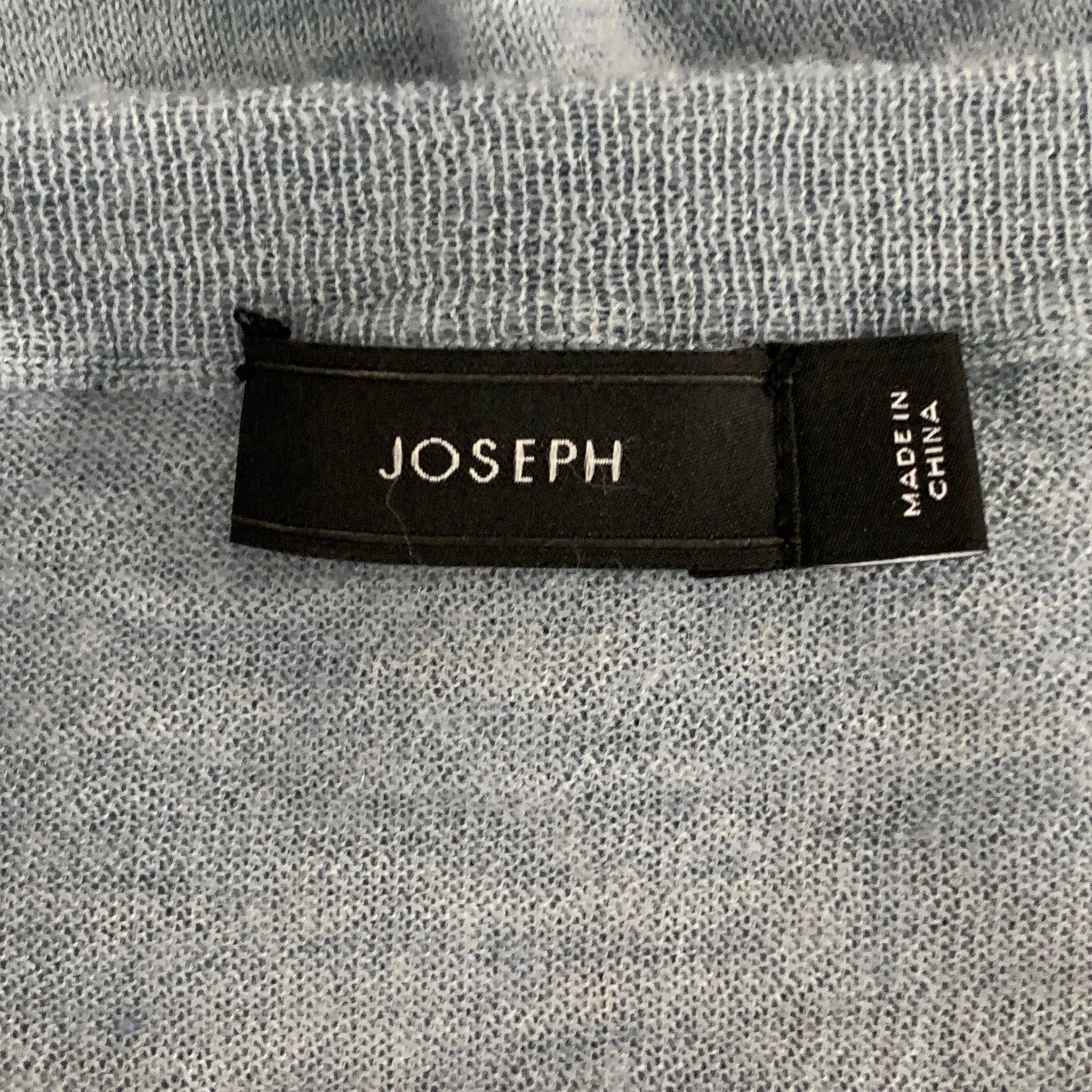 JOSEPH Size M Light Blue Cashmere Solid Pullover For Sale 1