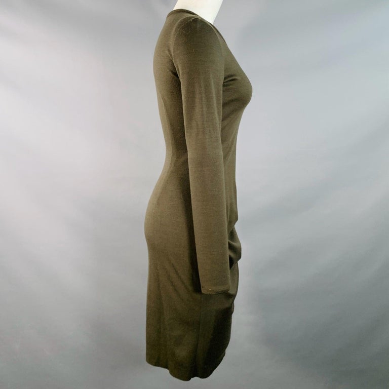 formal dresses in stores near me Long Sleeve White Chiffon Long Formal Dress Off White / Large main image 1