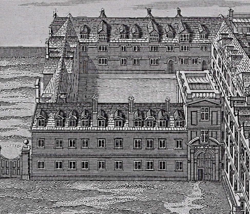 Pembroke College, Oxford engraving by Joseph Skelton after G Vertue For Sale 3