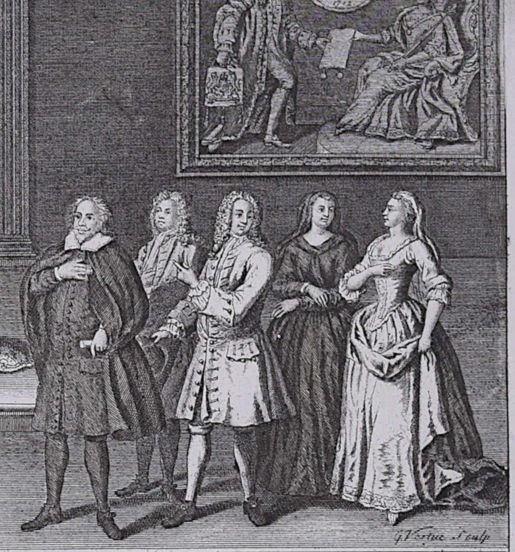 The Oxford Almanack 1744, engraving by Joseph Skelton after G Vertue For Sale 2