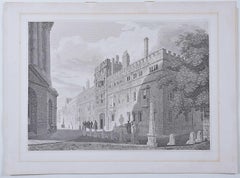 Brasenose College, Oxford and the Radcliffe Camera engraving by Joseph Skelton