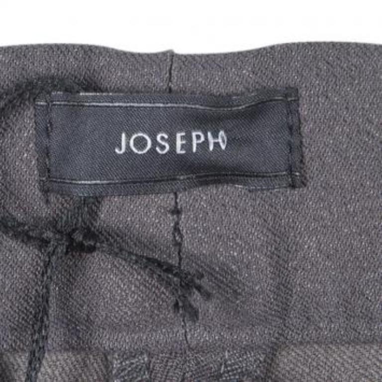 Joseph Slate Grey Stretch Gabardine Finley pantalon ajusté régulier L Pour femmes en vente