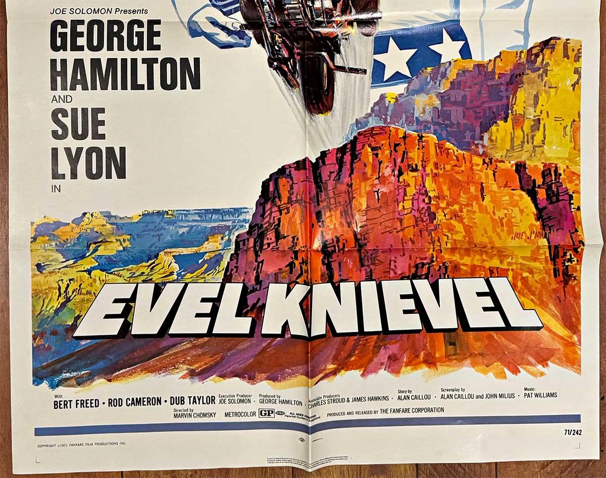 Evel Knievel original - US 1-sheet  cartel de cine vintage  moto - Portrait Print Beige de Joseph Smith