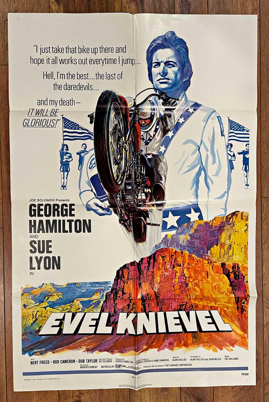 Portrait Print de Joseph Smith - Evel Knievel original - US 1-sheet  cartel de cine vintage  moto