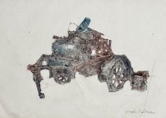 American Abstract Color Monotype Painting Tar Cart #2 Joseph Solman WPA Artist