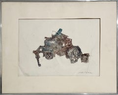 American Abstract Color Monotype Painting Tar Cart #2 Joseph Solman WPA Artist