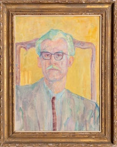 Vintage John Begg Sr., Expressionist Portrait by Joseph Solman