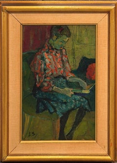 Joseph Solman, „Lesendes Mädchen“ – expressionistische Figurenmalerei im Interieur