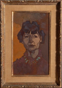 Vintage Marian Begg, Expressionist Portrait by Joseph Solman