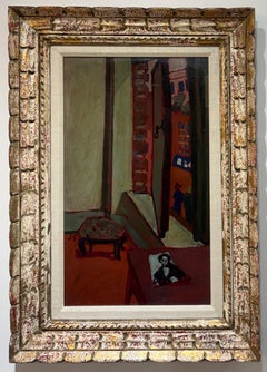 NYC Scena di strada e interni 1940 Scena americana moderna WPA Natura morta Realismo