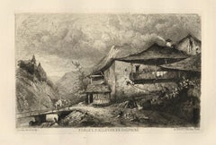 "Forges d'Allevar en Dauphine" original etching