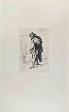 Mendiant Romain - Gravure de Joseph Soumy - années 1870