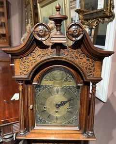 Orologio da nonna inglese di Joseph Spandlow Brandon con cassa in mogano