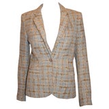Vintage Louis Feraud Multi Colour Linen Jacket For Sale at 1stDibs