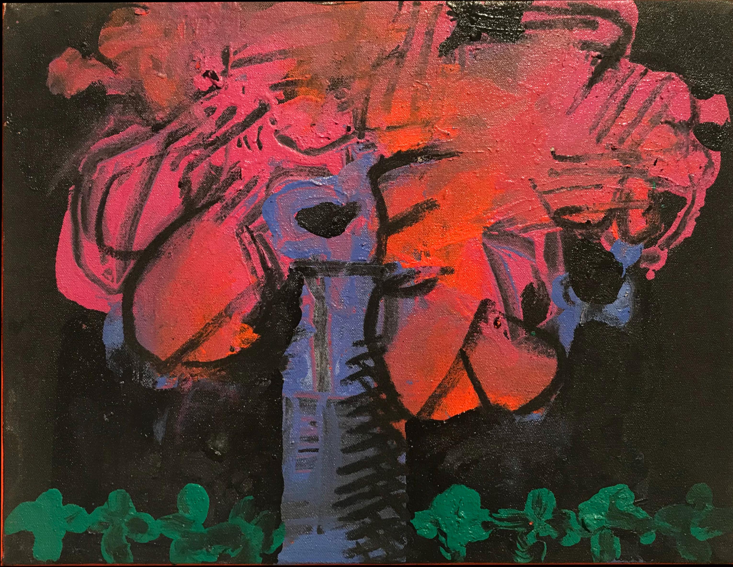 Joseph Stefanelli Abstract Painting - Flower Study