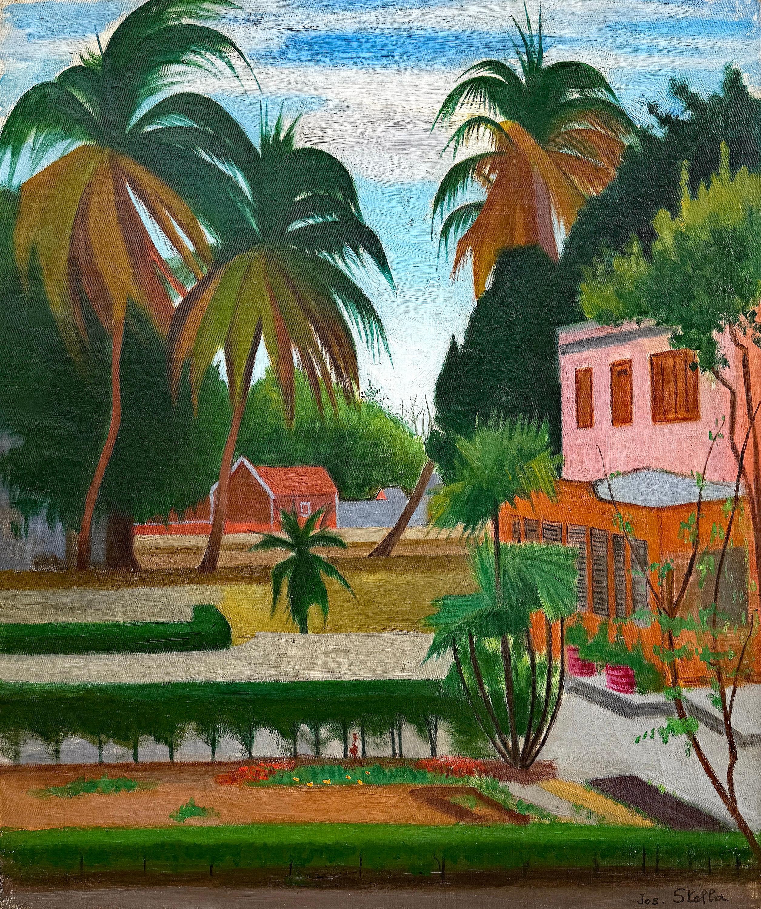 Joseph Stella Landscape Painting - Barbados Palms