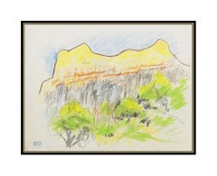 Joseph Stella Original Pastel Painting Authentic Color Landscape Modern Artwork