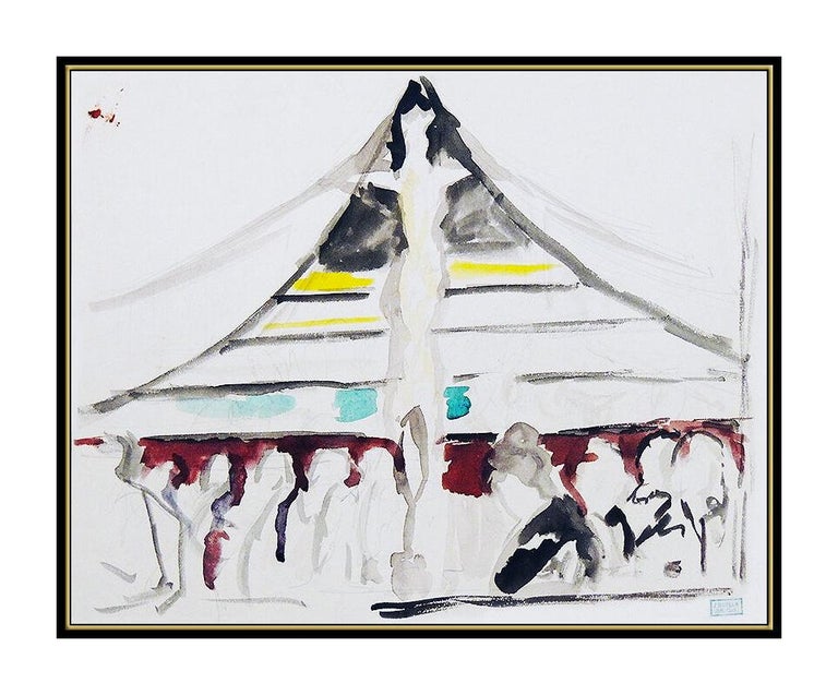Joseph Stella Joseph Stella Original Watercolor Painting