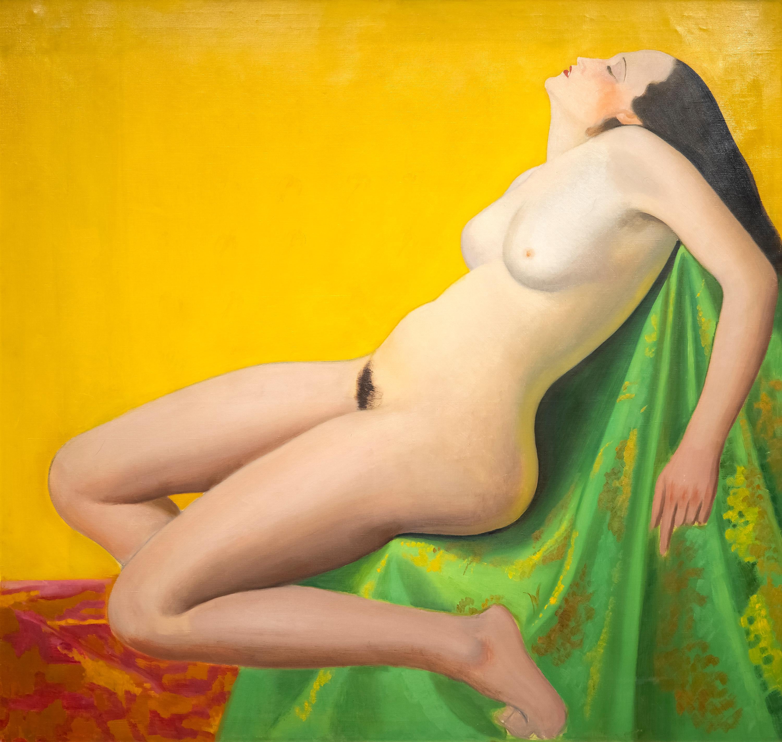 Joseph Stella Figurative Painting - Reclining Nude