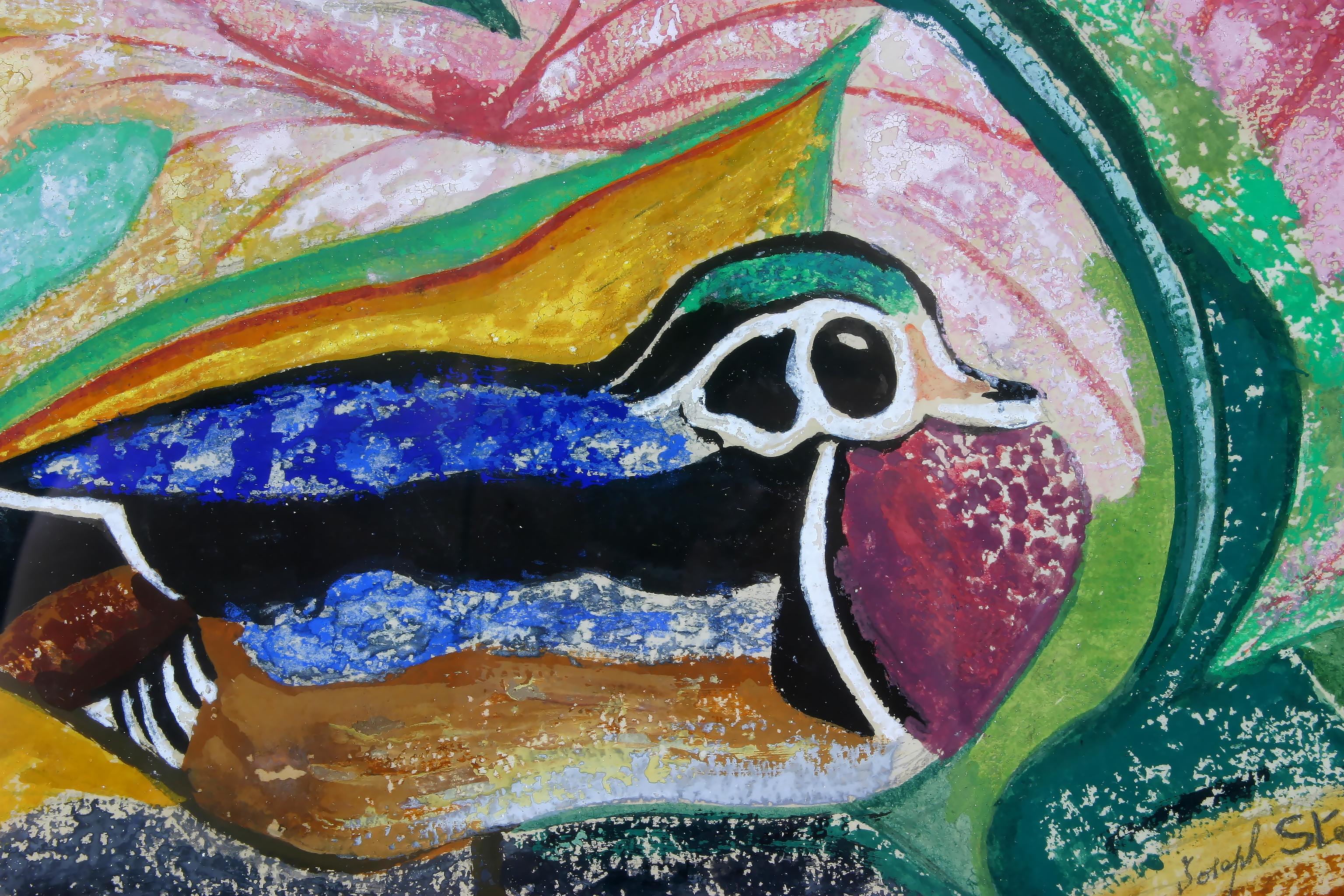 Nenúfar y marmota - Barbados - Animal Painting Marrón de Joseph Stella