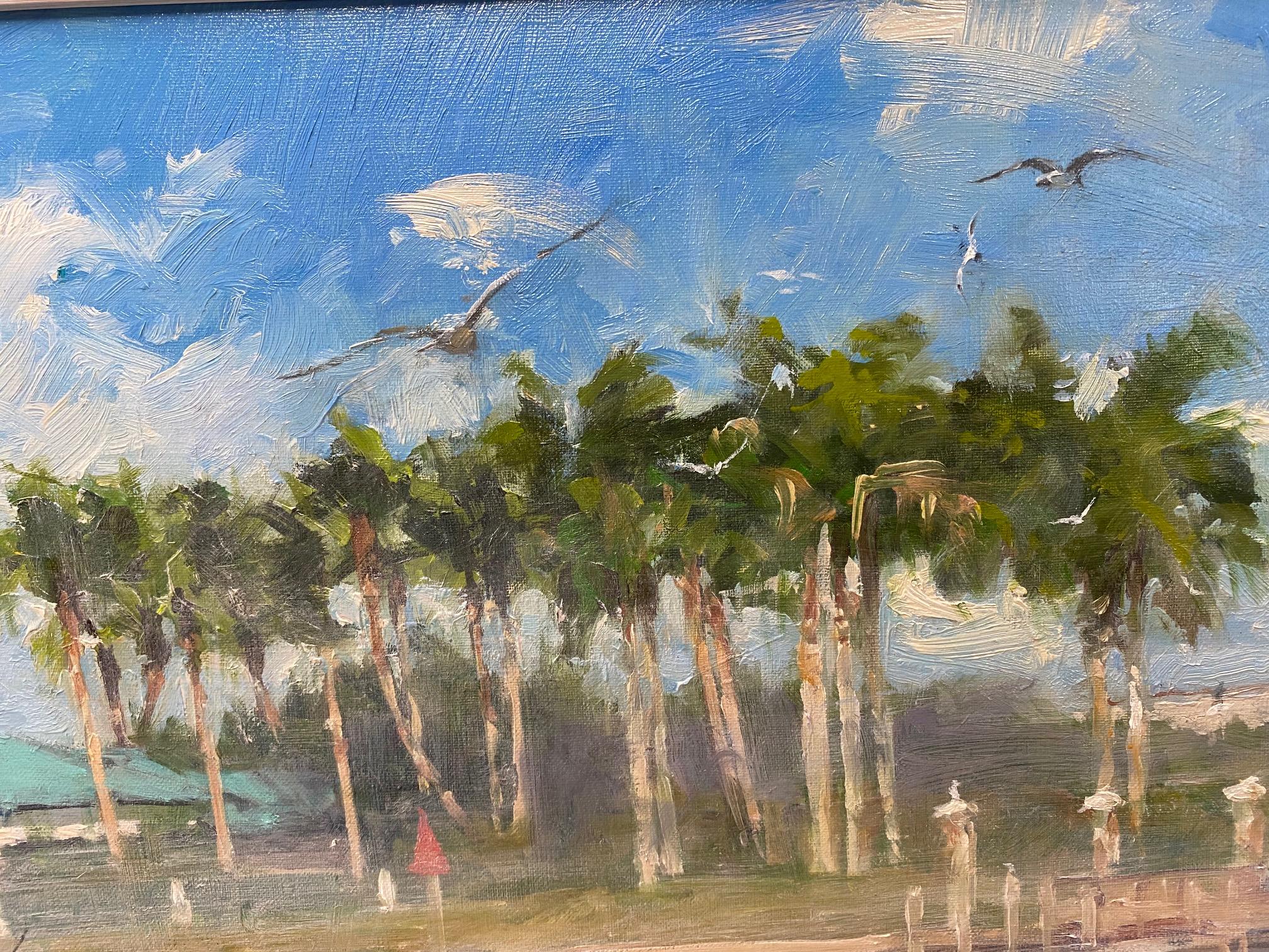 Foggy Morn, original impressionist coastal landscape For Sale 2