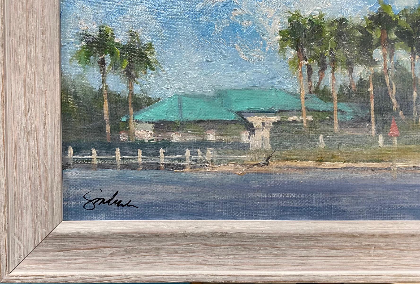 Foggy Morn, original impressionist coastal landscape For Sale 4