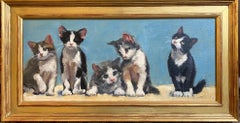 Used Spider on the Ceiling, original contemporary figurative landscape of kittens