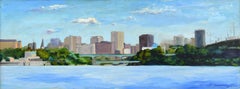 Philadelphia Skyline, Schuylkill River Plein Air Urban Landscape Panorama