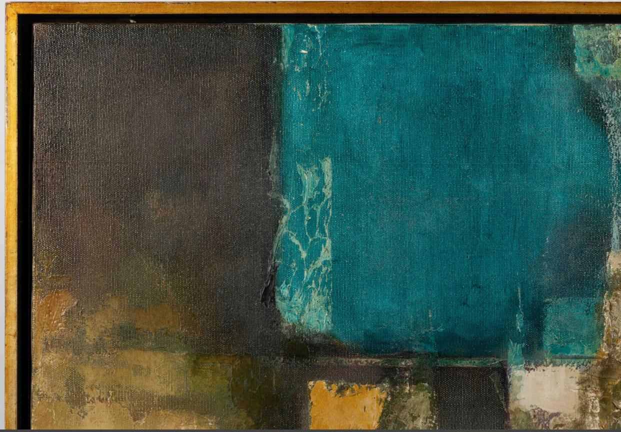 Americano JOSEPH SZEGHY (American, 1923-2007) Abstract Oil on Canvas, Mid Century. in vendita