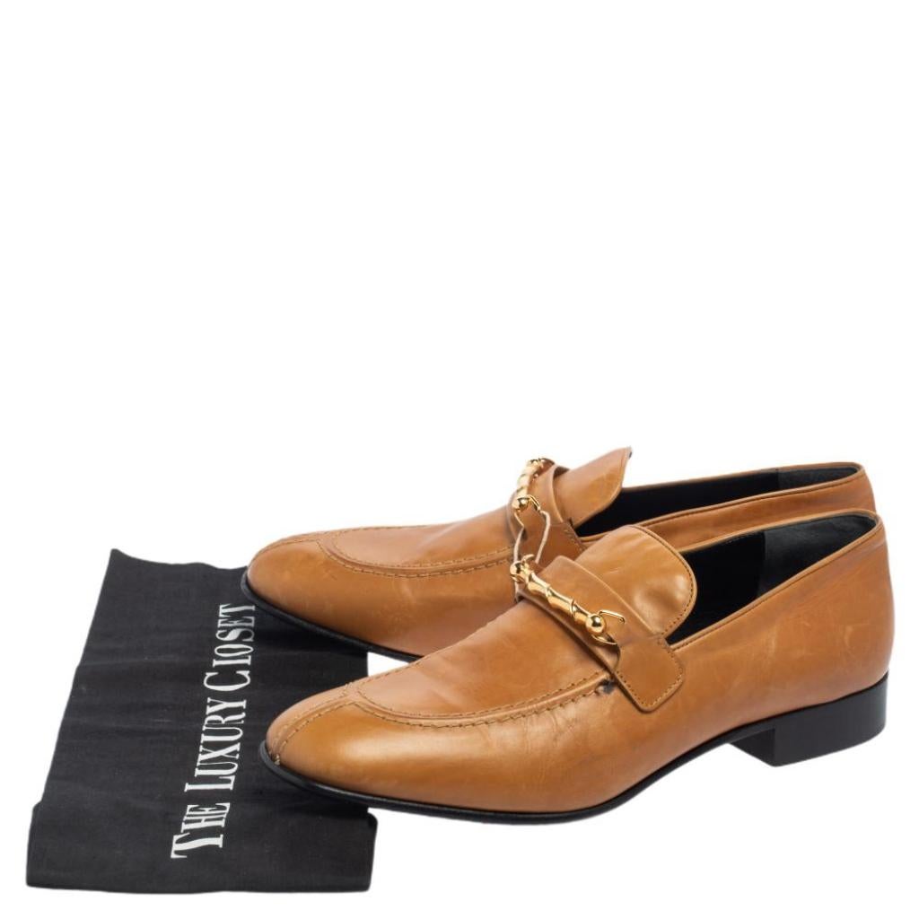 Joseph Tan Leather Embellished Slip On Loafers Size 39 4