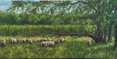 Icelandic Sheep Under Willow