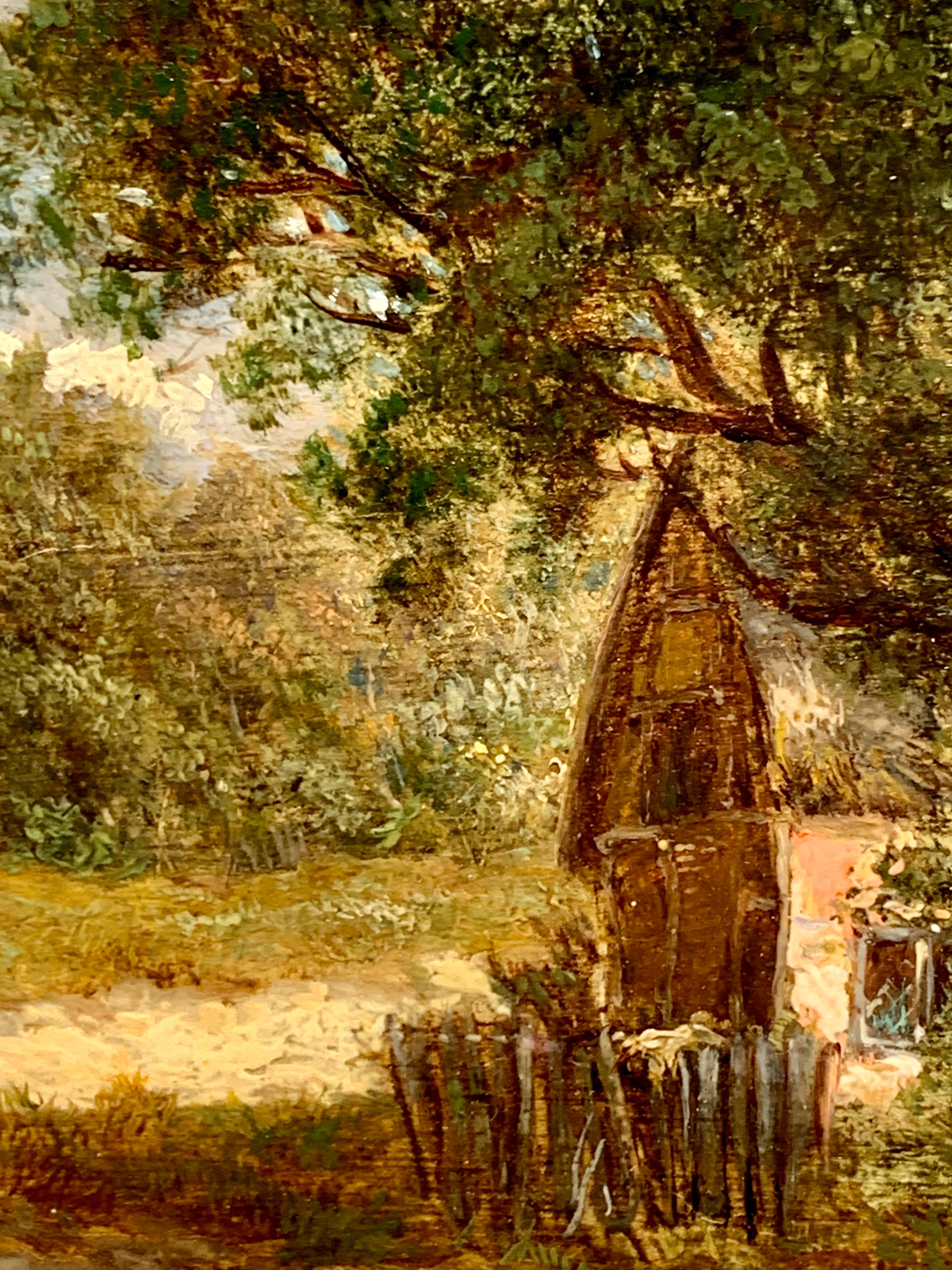 Joseph Thors was a landscape painter who lived in London but also painted in the Midlands, where he is regarded as a member of the Birmingham School. His landscapes are mainly rustic cottages, figures and animals, painted in a style similar to that