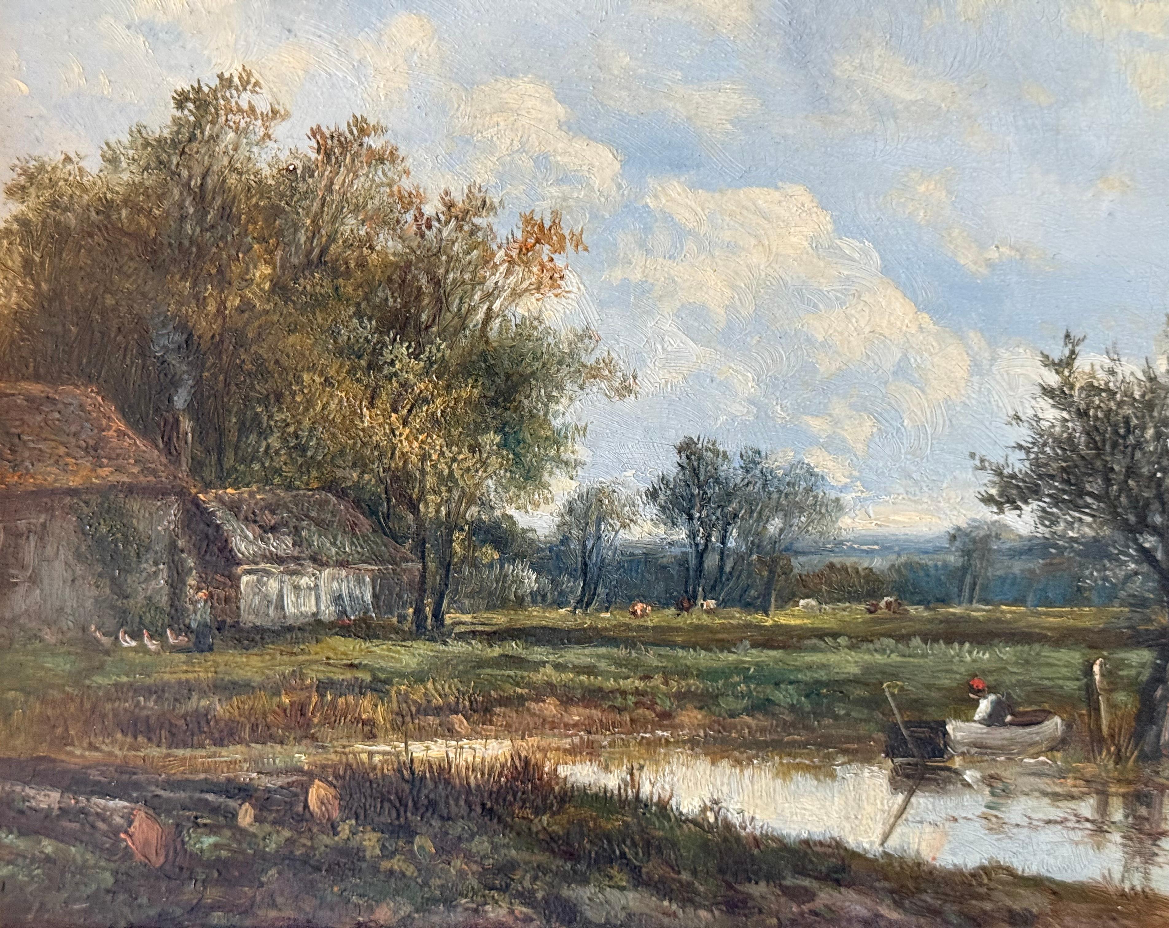 
Te presentamos un óleo sobre tabla de madera de caoba muy bien ejecutado y detallado, obra de uno de los principales artistas victorianos de la época, Joseph Thors. Firmado en el reverso. Alrededor de 1875. El estado es excelente. Marco original de