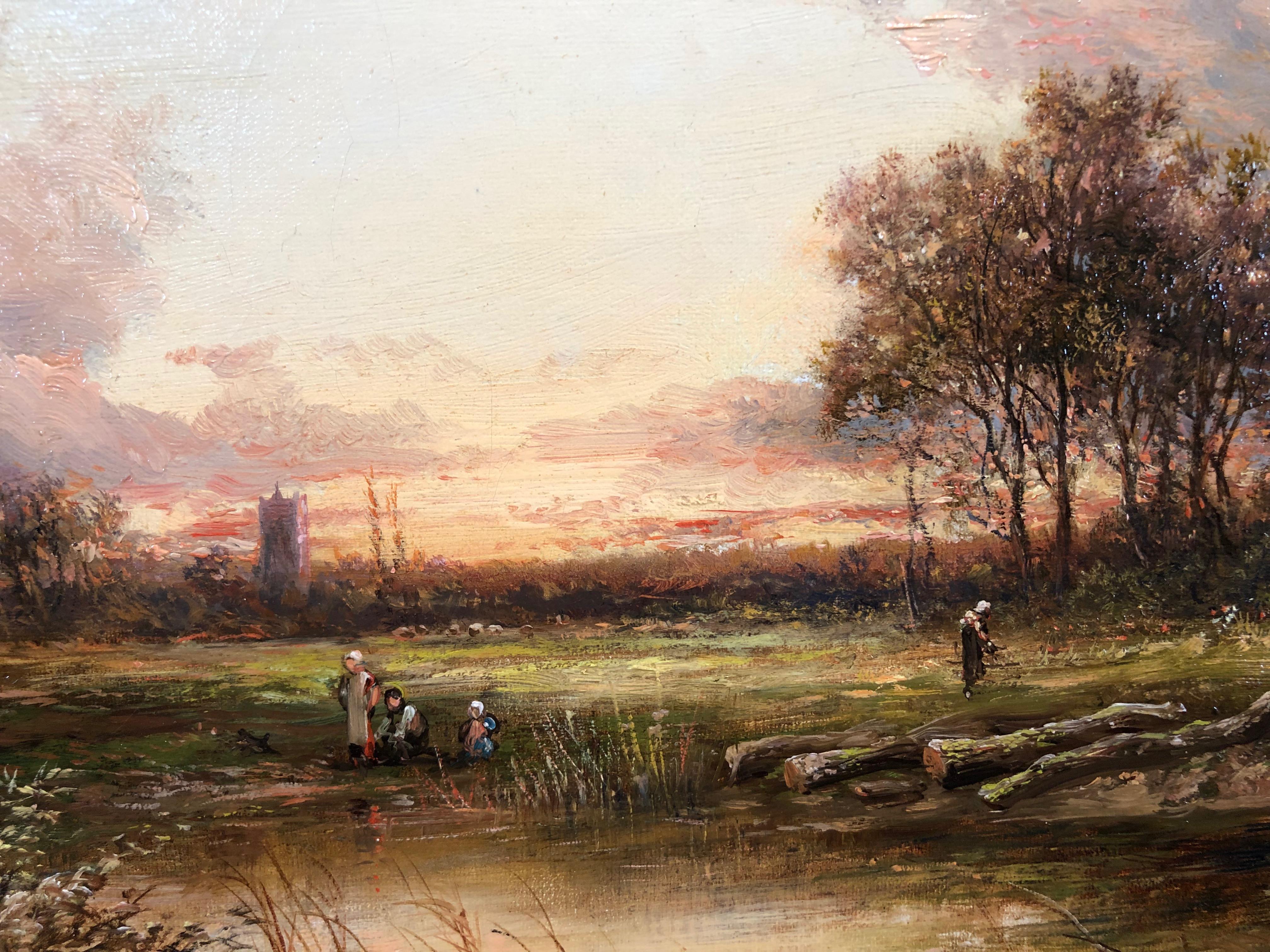 Evening By The River - Oil On Canvas, Landscape by Joseph Thors 3