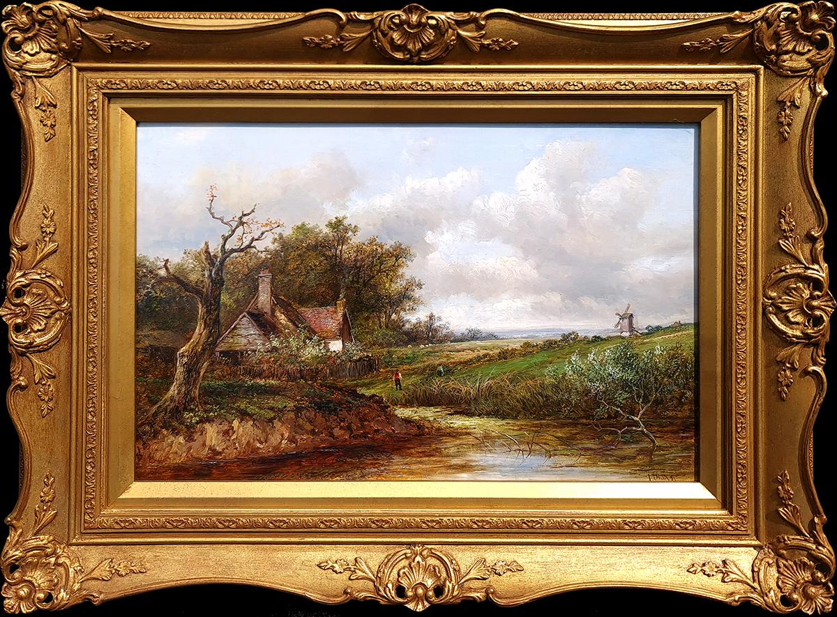 Landscape Painting Joseph Thors - Récolte de HAY