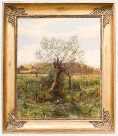 Joseph Thors (1835-1920) - Framed Late 19th Century Oil, The Pollarded Willow