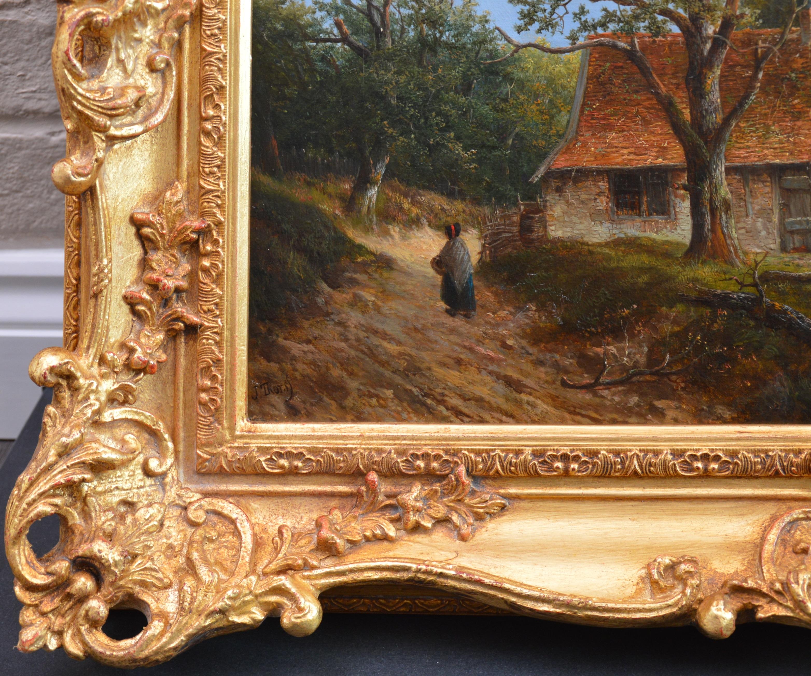 Near Stratford upon Avon - 19th Century Landscape Oil Painting 6